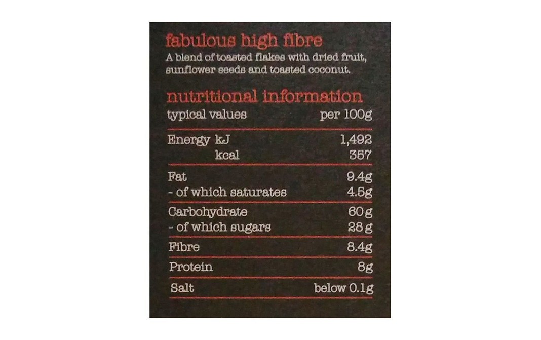 Dorset Cereals Fabulous High Fibre    Box  540 grams